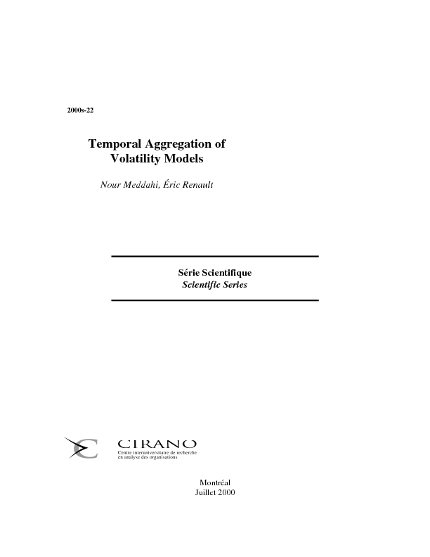 Temporal Aggregation of Volatility Models