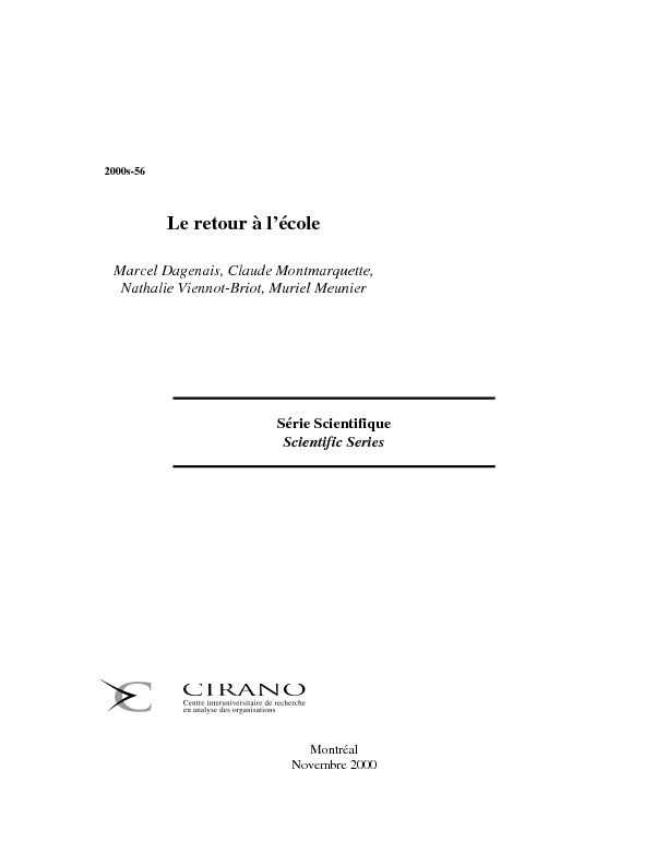 Le retour à l