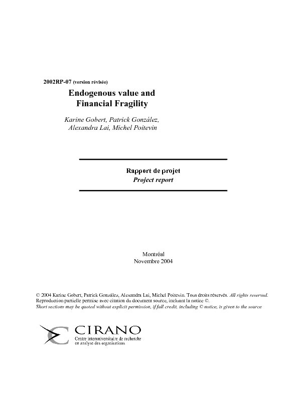 Bank Value and Financial Fragility