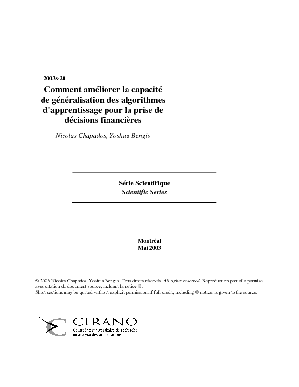 Comment améliorer la capacité de généralisation des algorithmes d