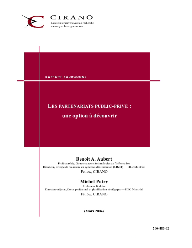 Les partenariats public-privé : une option à découvrir