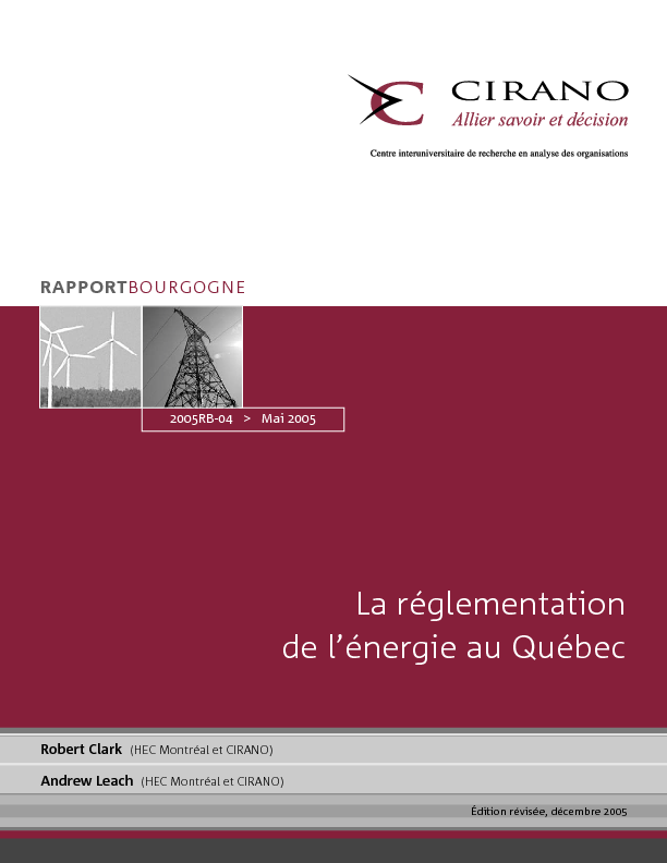 La réglementation de l