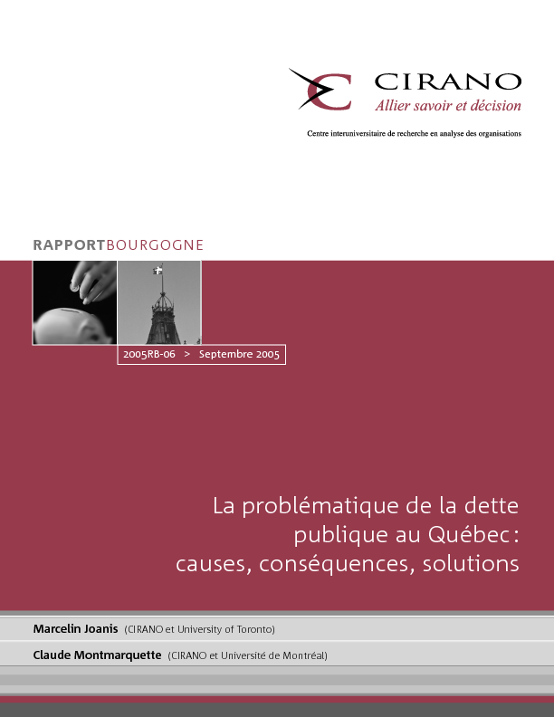 La problématique de la dette publique au Québec : causes, conséquences, solutions