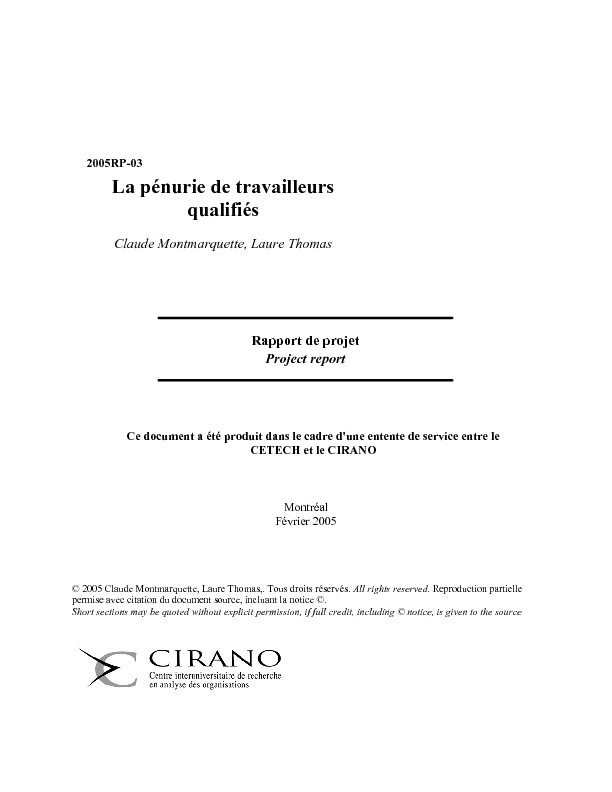 La pénurie de travailleurs qualifiés