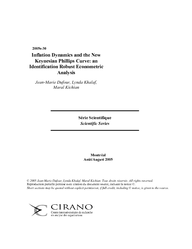 Inflation Dynamics and the New Keynesian Phillips Curve: an Identification Robust Econometric Analysis