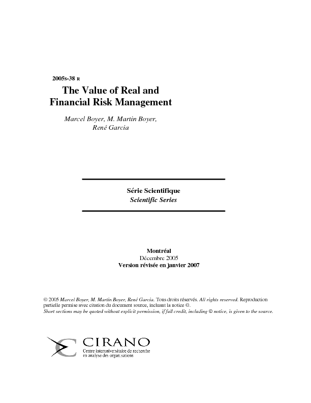 The Value of Real and Financial Risk Management