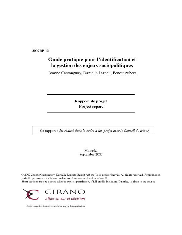 Guide pratique pour l