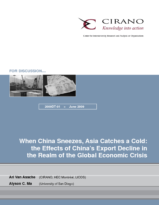 When China Sneezes, Asia Catches a Cold: the Effects of China