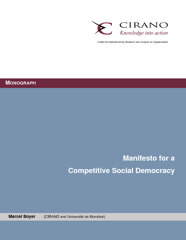 Manifesto for a Competitive Social Democracy