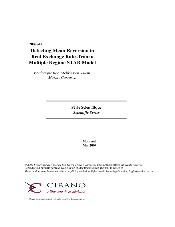 Detecting Mean Reversion in Real Exchange Rates from a Multiple Regime STAR Model