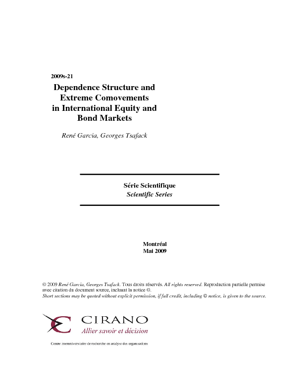 Dependence Structure and Extreme Comovements in International Equity and Bond Markets