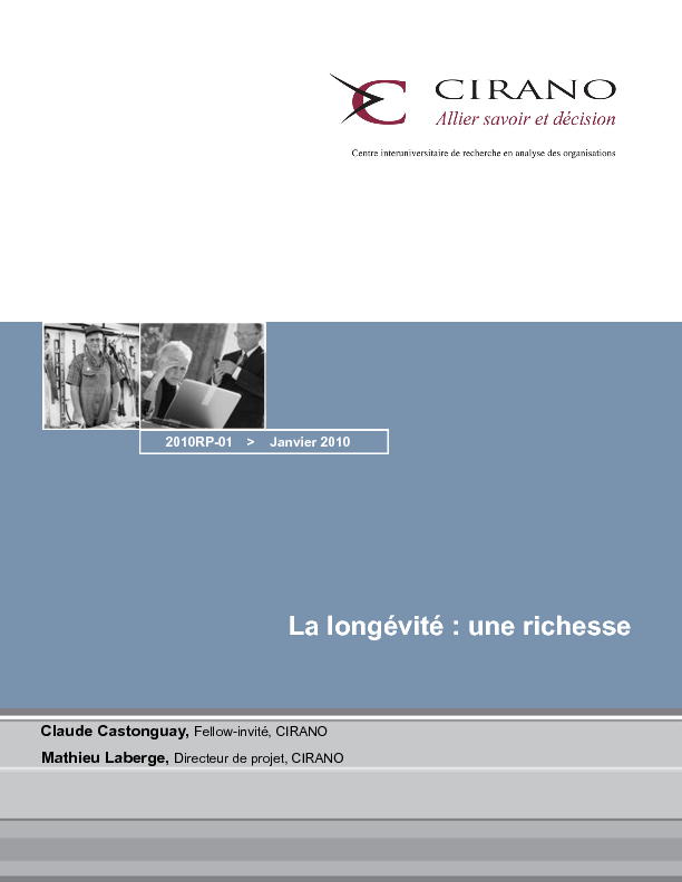 La longévité : une richesse