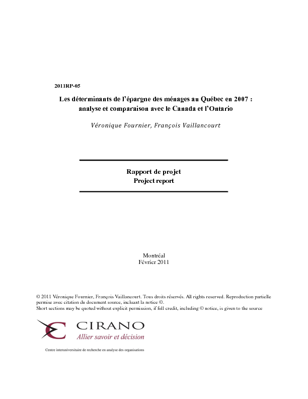 Les déterminants de l