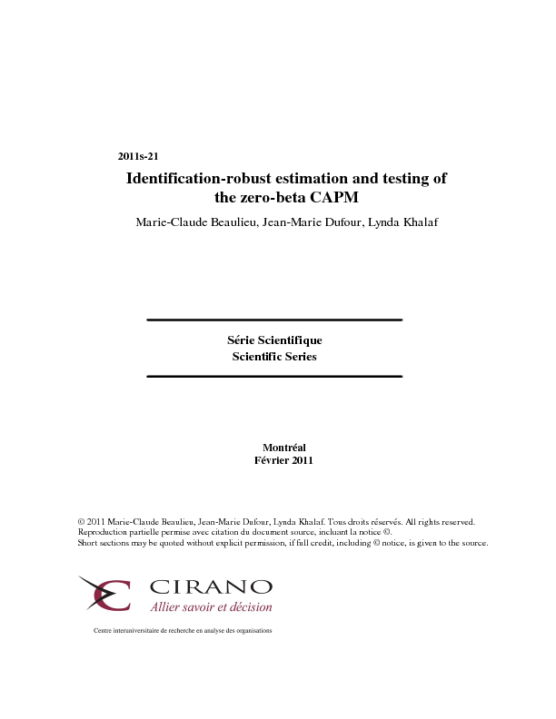 Identification-robust estimation and testing of the zero-beta CAPM