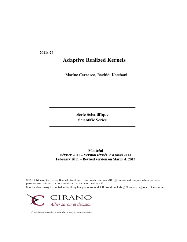 Adaptive Realized Kernels