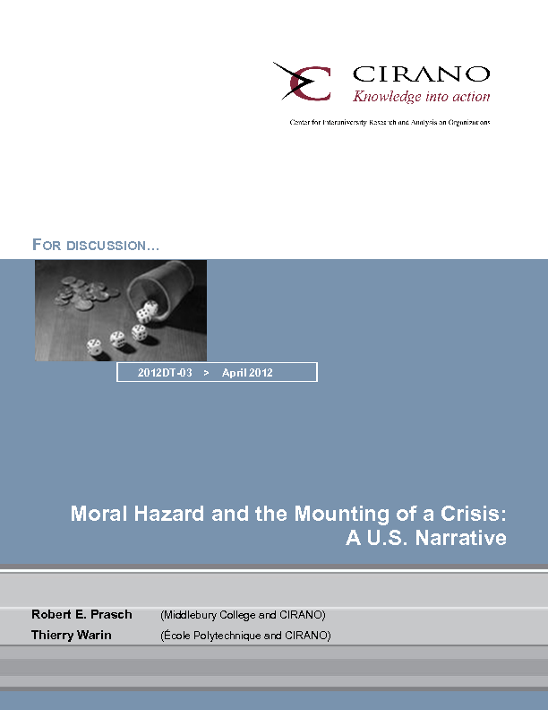 Moral Hazard and the Mounting of a Crisis: A U.S. Narrative
