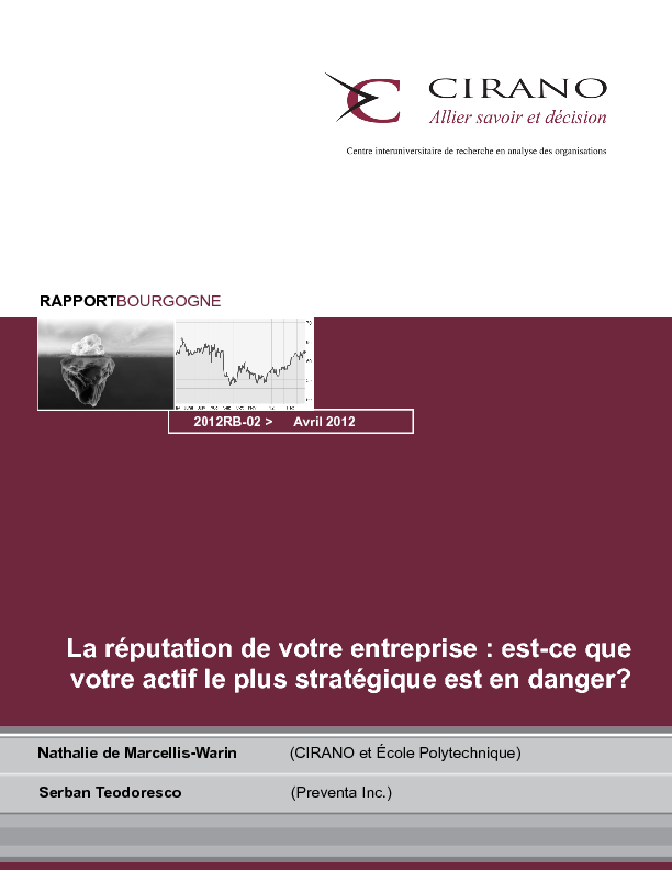 La réputation de votre entreprise : est-ce que votre actif le plus stratégique est en danger?
