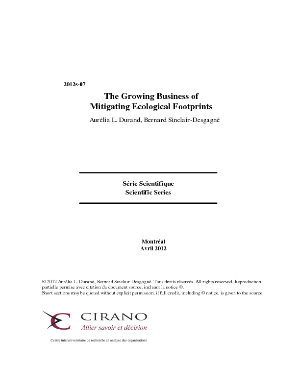 The Growing Business of Mitigating Ecological Footprints