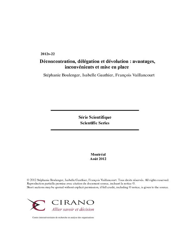 Déconcentration, délégation et dévolution : avantages, inconvénients et mise en place