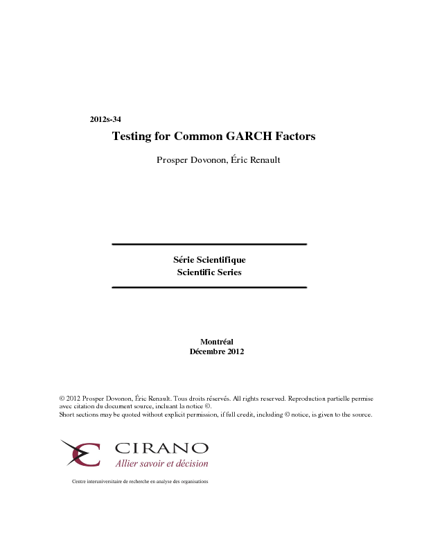 Testing for Common GARCH Factors