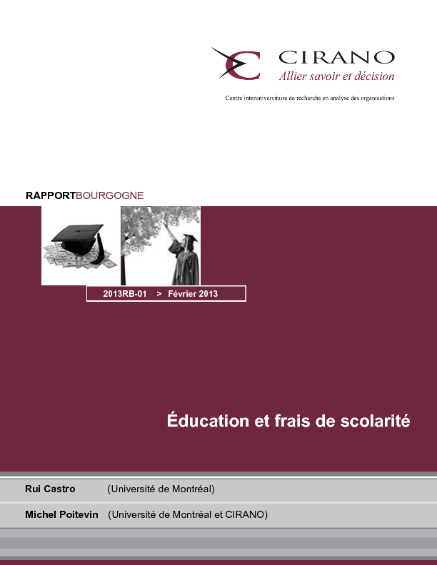 Éducation et frais de scolarité