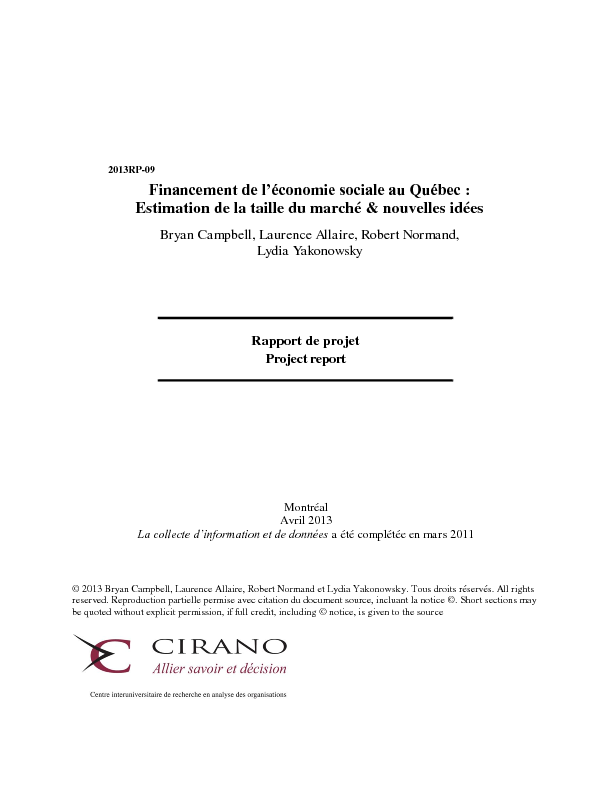 Financement de l