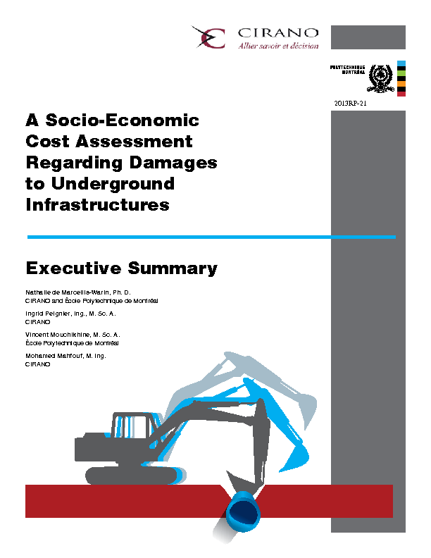 A Socio-Economic Cost Assessment Regarding Damages to Underground Infrastructures (EXECUTIVE SUMMARY)