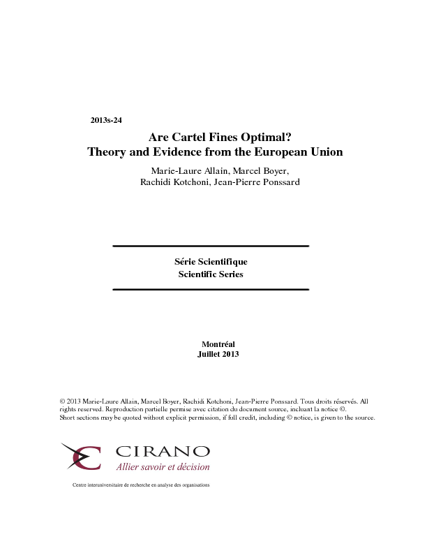 Are Cartel Fines Optimal? Theory and Evidence from the European Union