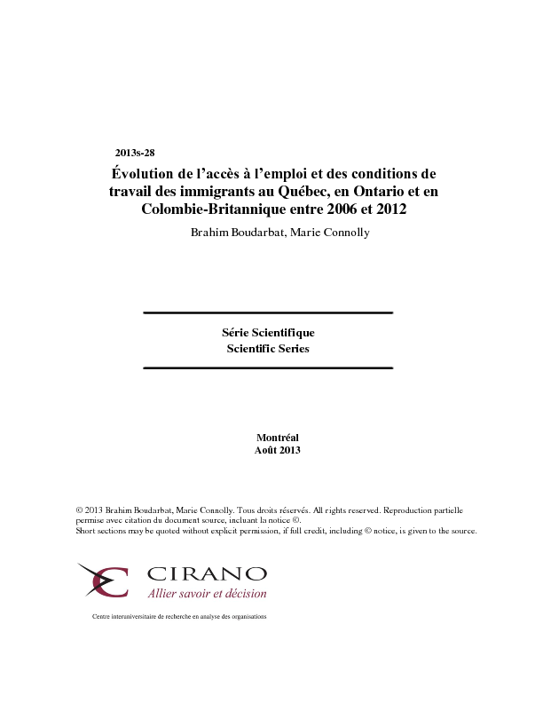 Évolution de l