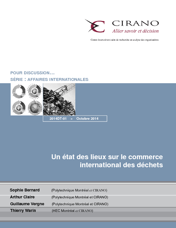 Un état des lieux sur le commerce international des déchets