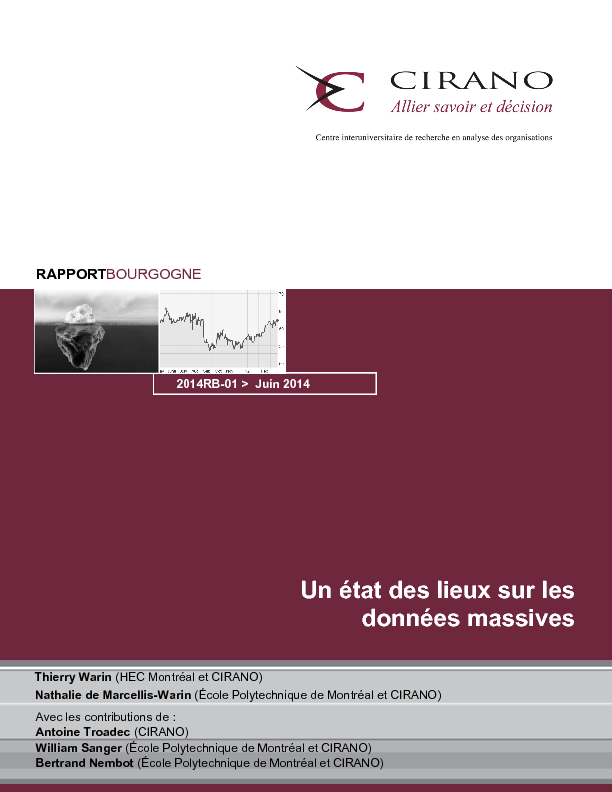 Un état des lieux sur les données massives