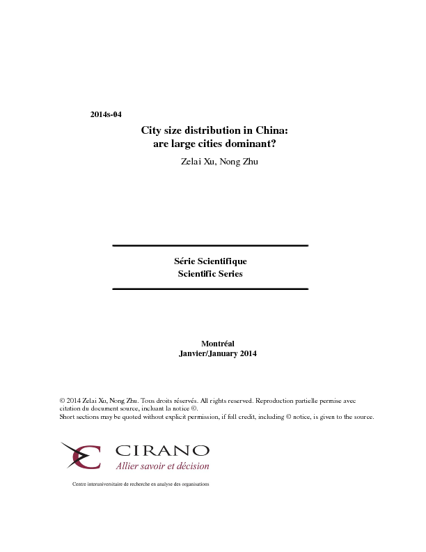 City size distribution in China: are large cities dominant?