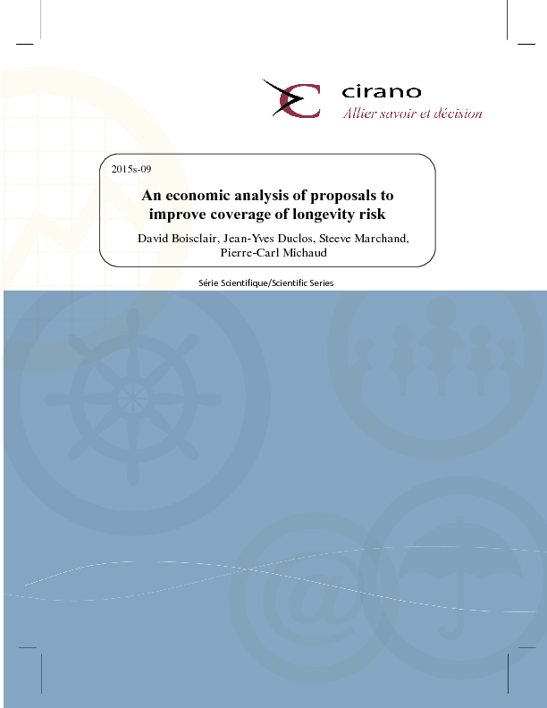 An economic analysis of proposals to improve coverage of longevity risk