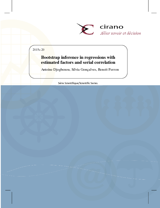 Bootstrap inference in regressions with estimated factors and serial correlation