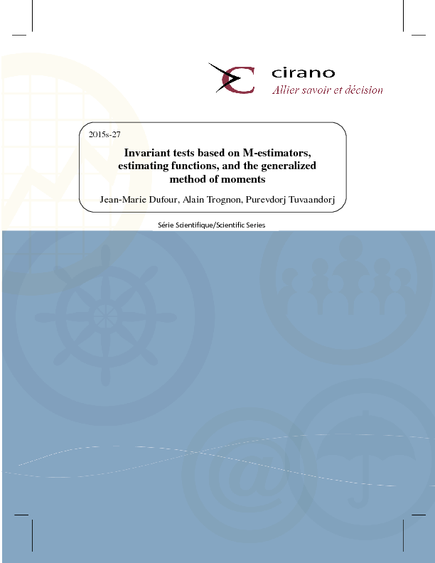 Invariant tests based on M-estimators, estimating functions, and the generalized method of moments