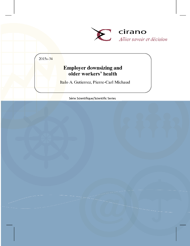 Employer downsizing and older workers’ health