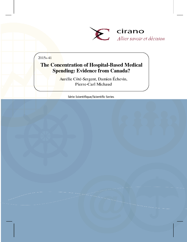 The Concentration of Hospital-Based Medical Spending: Evidence from Canada?