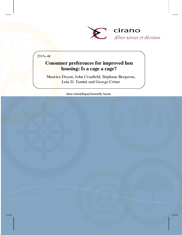 Consumer preferences for improved hen housing: Is a cage a cage?