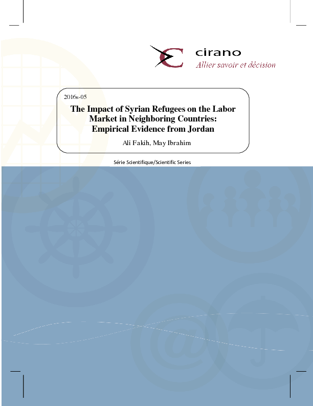 The Impact of Syrian Refugees on the Labor Market in Neighboring Countries: Empirical Evidence from Jordan