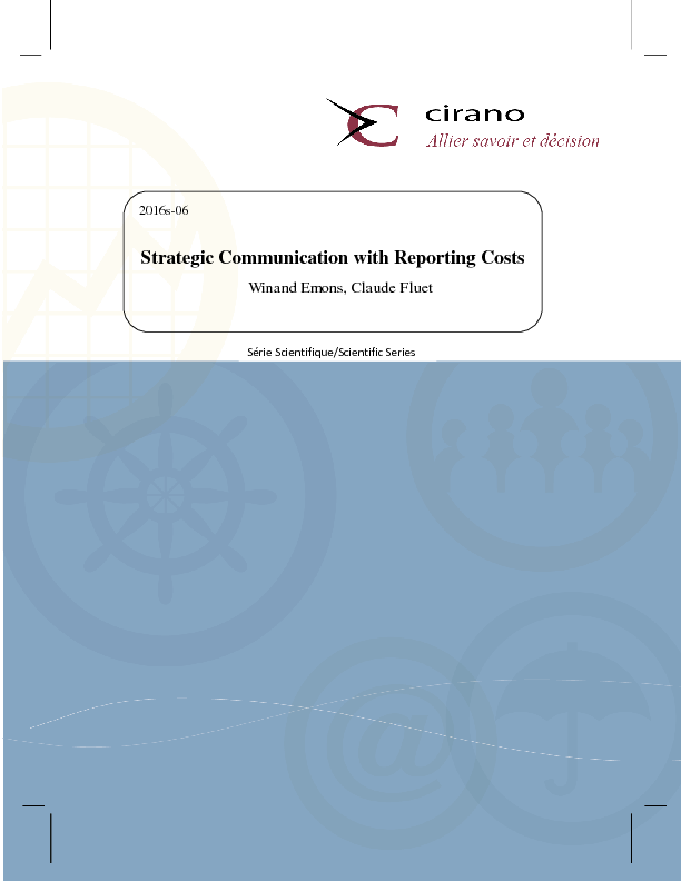 Strategic Communication with Reporting Costs