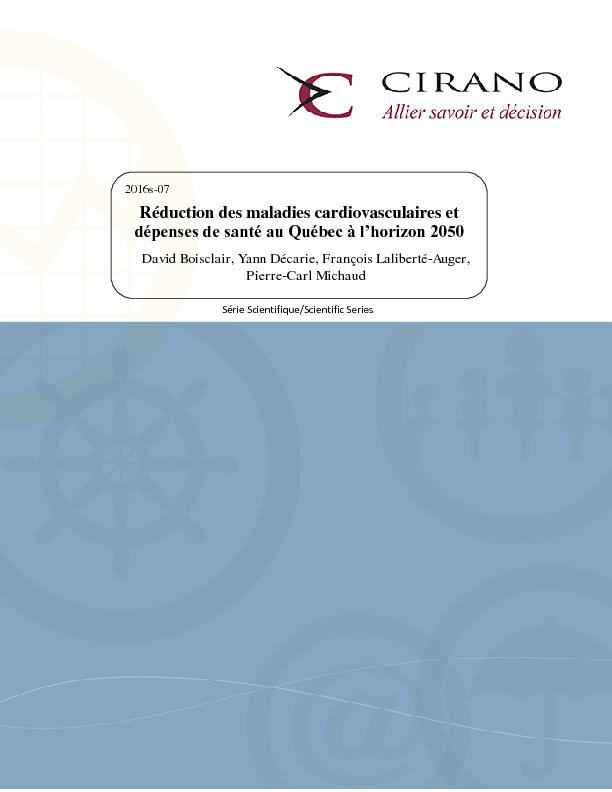 Réduction des maladies cardiovasculaires et dépenses de santé au Québec à l’horizon 2050