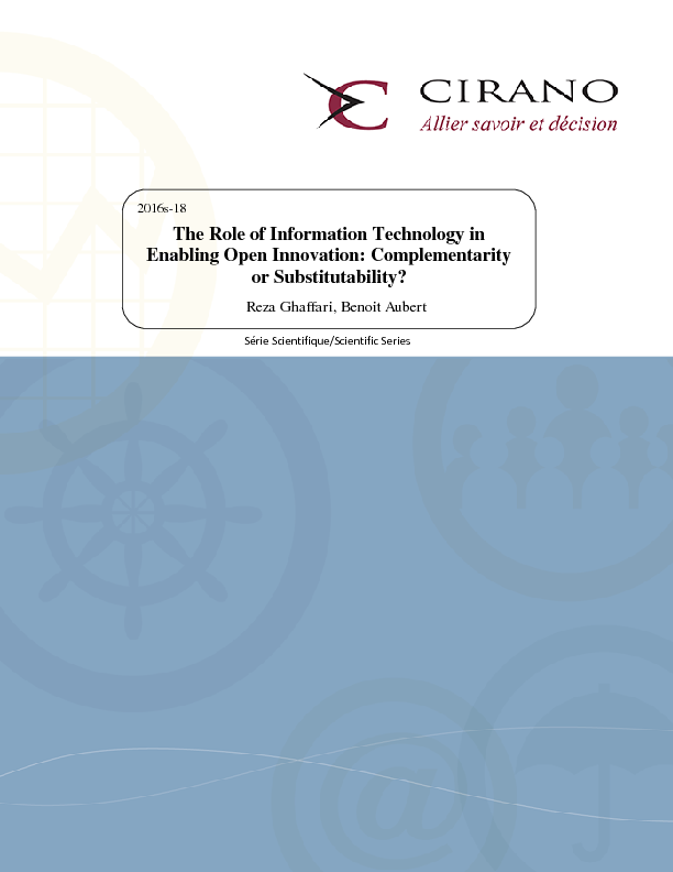 The Role of Information Technology in Enabling Open Innovation: Complementarity or Substitutability?
