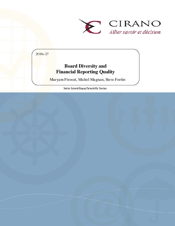 Board Diversity and Financial Reporting Quality