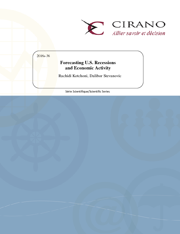 Forecasting U.S. Recessions and Economic Activity