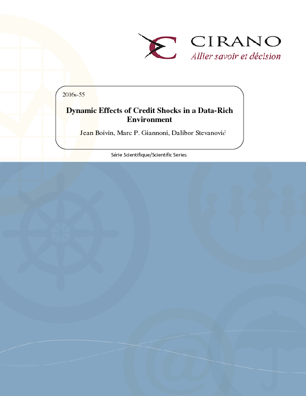 Dynamic Effects of Credit Shocks in a Data-Rich Environment