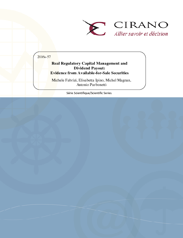 Real Regulatory Capital Management and Dividend Payout: Evidence from Available-for-Sale Securities