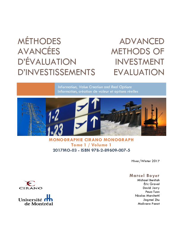 Méthodes avancées d’évaluation d’investissements / Advanced Methods of Investment Evaluation - Tome 1