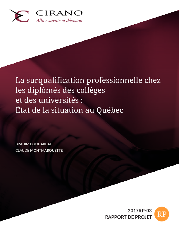 La surqualification professionnelle chez les diplômés des collèges et des universités : État de la situation au Québec