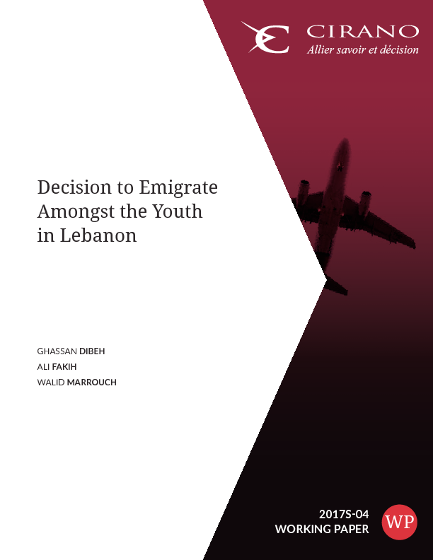 Decision to Emigrate Amongst the Youth in Lebanon
