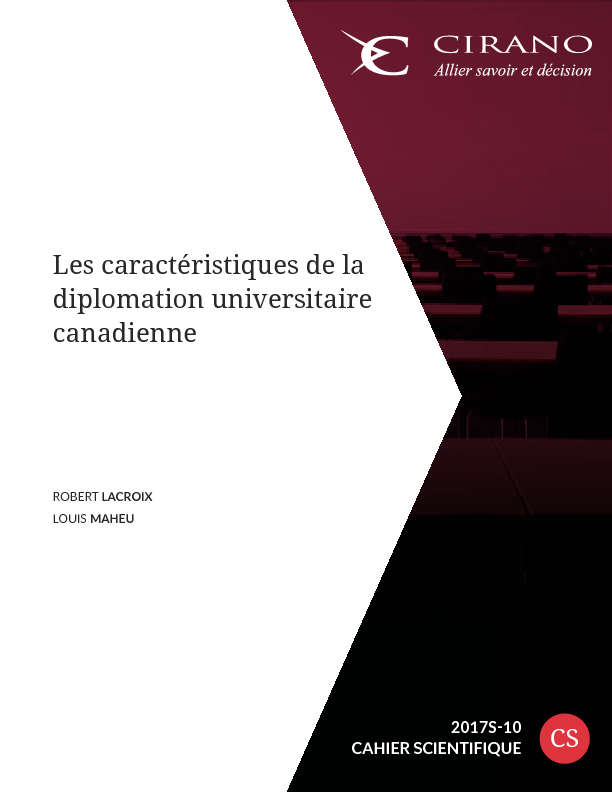 Les caractéristiques de la diplomation universitaire canadienne